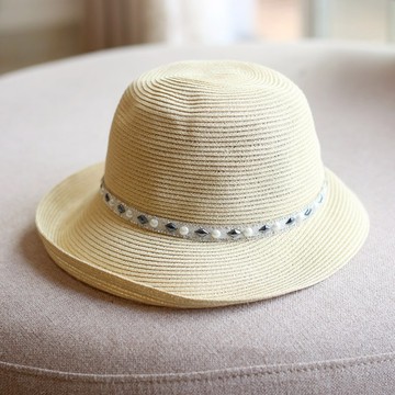 后縫折卷邊復古草帽盆帽漁夫帽遮陽帽夏天帽子女日系韓版出游百搭1入