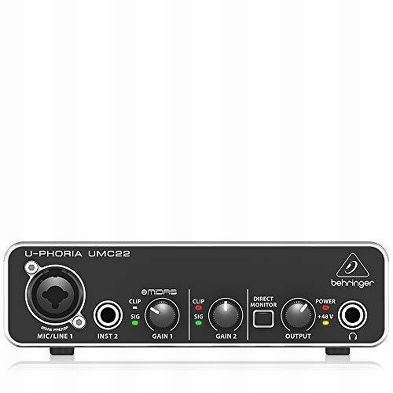 Amazon.co.jp: Behringer（ベリンガー） ベリンガー 2入力2出力 USBオーディオインターフェース UMC22 U-PHORIA  : 楽器・音響機器
