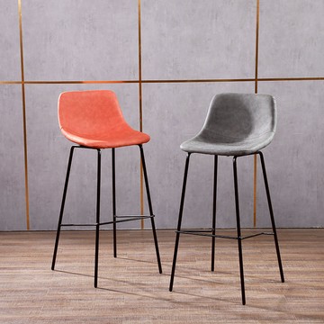 北歐ins網紅靠背吧凳吧臺椅家用現代簡約奶茶店咖啡廳高腳凳子