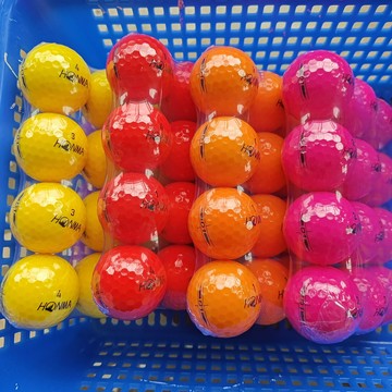 【二手下場實戰】高爾夫球 HONMA紅馬球 彩色球 練習球 二手球 二三層球 一包12顆 高性價比 下場練習適用