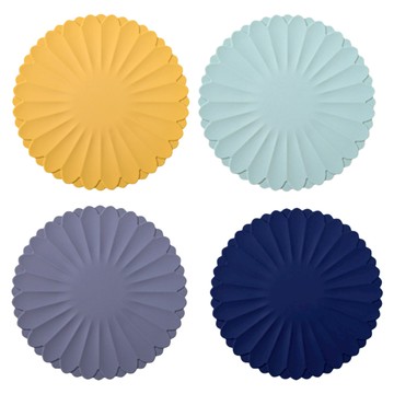 花朵矽膠隔熱墊4件組 30cm  1組  顏色隨機