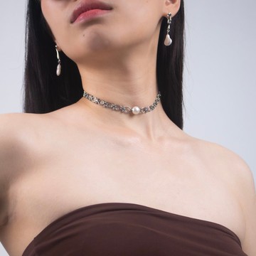 Drop 單顆天然珍珠頸鏈/項鍊・金/銀・聖誕禮盒・客製化禮物