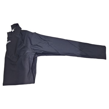 Speedo 女款長袖防曬衣  M  黑 + 白