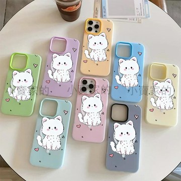 可愛小貓咪膚感果凍磨砂磁吸手機殼 iPhone 17 16 15plus 14 13 12 11 Promax保護殼