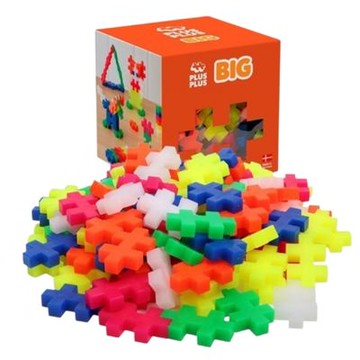 【丹麥Plus Plus】BIG 大顆粒-霓虹100片｜加加積木