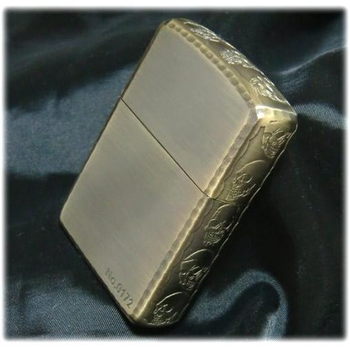 ZIPPO ジッポーライター ジッポライター ARMOR サイドスカル アンティークブラス