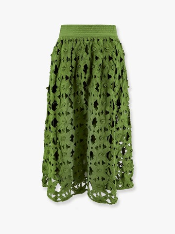 Cotton skirt with floral embroideries - FARM RIO - gender_Woman