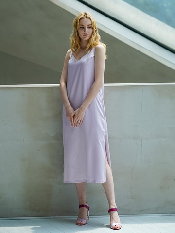 PURE SLEEVELESS DRESS _ purple