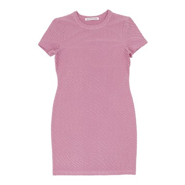 alexanderwang 粉色Logo提花緊身迷你連衣裙