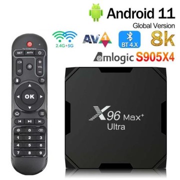x96 max+ ultra  Amlogic S905X4 8k 安卓藍牙雙頻 tv box player