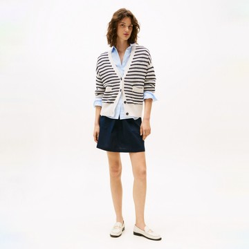 【Tommy Hilfiger】棉麻裙裝_藍色