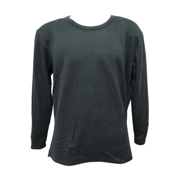 男羊毛蠶絲保暖衣-圓領-6861-黑色-XXL號-2件