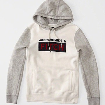 *最低價* AF a&f Abercrombie & Fitch 帽T 白色 0563