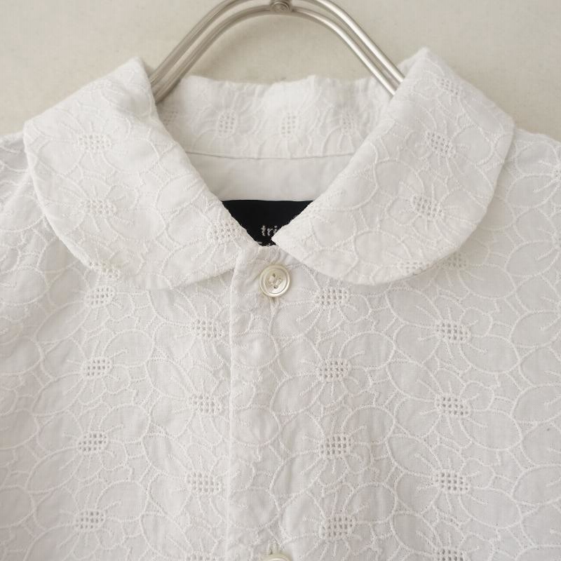 トリココムデギャルソン tricot COMME des GARCONS *丸襟フラワー刺繍 
