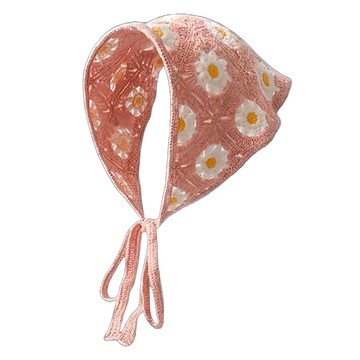 AFECTO 可愛花朵三角頭巾  均碼(45 x 53 x 34 公分)  粉色  1個