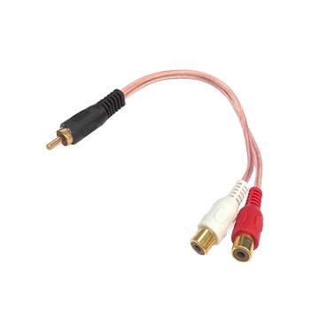 梅花端子*2 音源線 RCA 1分2 音響 喇叭 線 播放機 揚聲器 AV端子 紅白線 1 轉 2 轉 1 電視