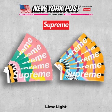 ☆LimeLight☆ Supreme Mendini Box Logo Sticker 防水貼紙 黃色 / 粉色