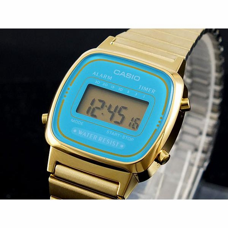 カシオ CASIO クオーツ デジタル レディース 腕時計 LA670WGA-2 ブルー/ゴールド ブルー | LINEブランドカタログ