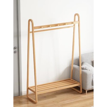 掛衣架家用落地式衣帽架現代簡約帶輪可移動網紅衣服收納置物架子