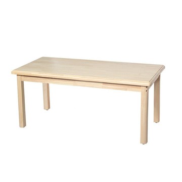 實木課桌兒童木質桌椅橡膠木閱讀學習繪畫桌幼兒園橡膠木六人桌椅[DD120109]