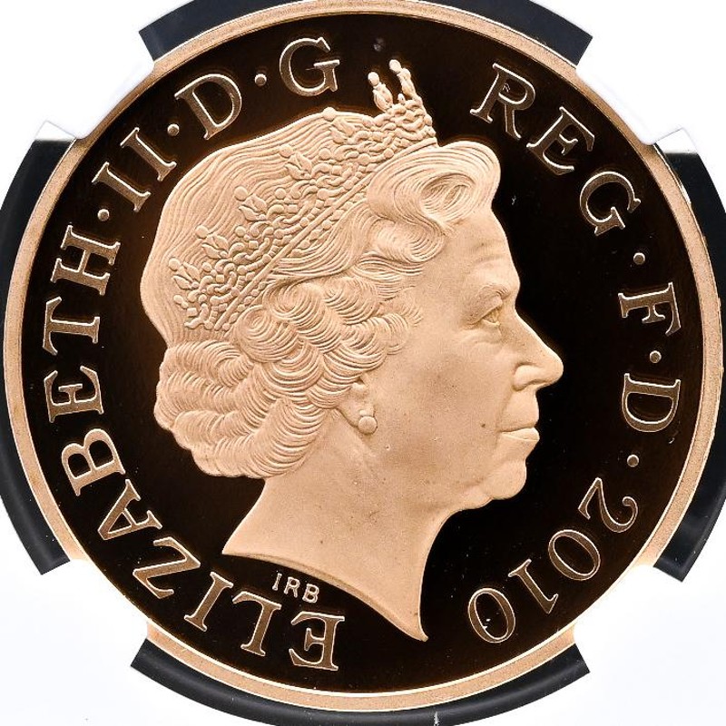 2010年イギリス 王政復古350周年記念 5ポンド 金貨 NGC PF70UC