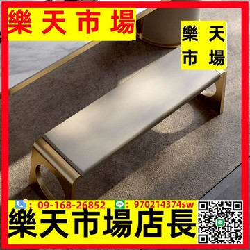 意式輕奢風設計師不銹鋼長凳卡座軟包長條凳茶桌茶桌長凳子會議凳