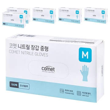 comet 合成橡膠手套 100入  中(M)  藍色  6盒