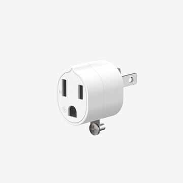 Unipapa 延長線配件 3轉2電源轉接頭 白色