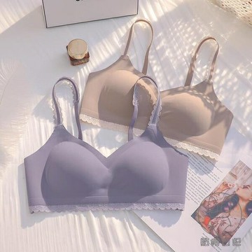 一片式無痕內衣女無鋼圈薄款舒適乳膠文胸聚攏收副乳睡眠胸罩【倪醬小鋪】