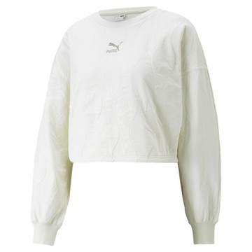 【PUMA官方旗艦】流行系列Classics絎縫短版圓領衫 女性 53893875