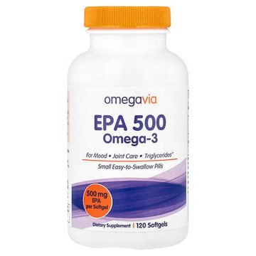 OmegaVia, EPA 500，Omega-3，500 毫克，120 粒軟凝膠