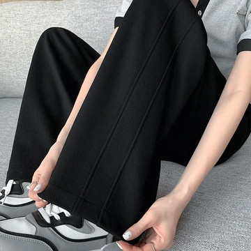 大碼胖mm300斤大碼女加絨加厚直筒運動褲秋冬寬鬆直筒休閒顯瘦闊腿褲時尚藏肉遮肚長褲 韓版大碼鬆緊腰高腰顯瘦遮胯休閑長褲