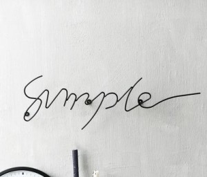 壁掛けオブジェ ワイヤー Simple 筆記体 ブラック 通販 Lineポイント最大1 0 Get Lineショッピング