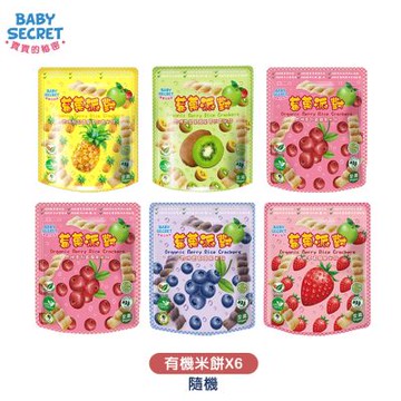 【BABY SECRET 寶寶的秘密】有機米餅袋裝(12M+)x6-口味隨機