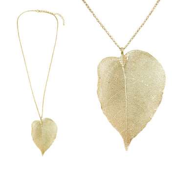 【摩達客】金色希望之葉項鍊