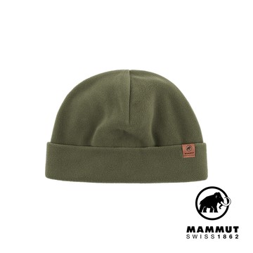【Mammut 長毛象】Fleece Beanie Logo輕盈柔軟保暖毛帽 沼澤綠 #1191-00541