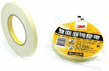 3M 113雙面泡棉膠帶(12mm X 5m)