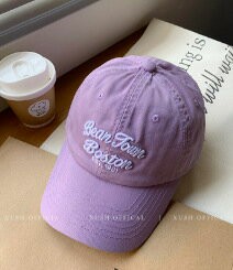 恩茴-高品質帽子女春夏字母刺繡棒球帽韓版顯臉小休閑百搭遮陽