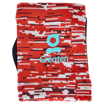 Greaten 極騰 迷彩色戰術護腕 尼龍 橡膠 PU材質 黑/白/藍 成人  青年款 12.5 x 9.5cm  1個  紅色