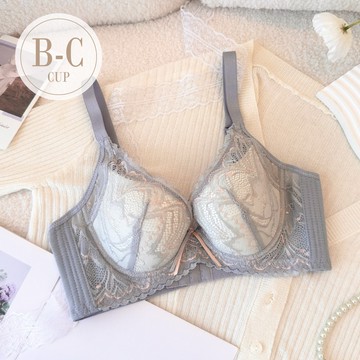 內衣【浪漫公主】集中包覆軟鋼圈 *B/C罩 (灰) #9806