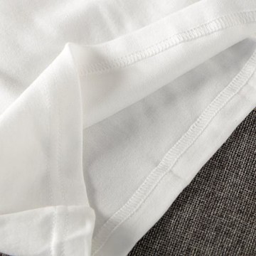 A類無熒光家居服男童上衣女童棉毛打底衫寶寶純白長袖T恤秋衣睡衣