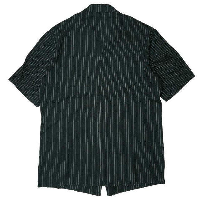 BED J.W. FORD ベッドフォード 20SS Stripe Half Sleeve Shirt ストライプハーフスリーブシャツ  20SS-B-BL07-1 1 Black キュプラ mc68052 | LINEブランドカタログ