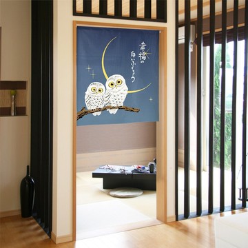 【預訂】日本製 月夜貓頭鷹短門簾