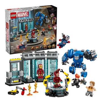 【LEGO 樂高】磚星球〡 76315 漫威系列 鋼鐵人的實驗室 鋼鐵裝展示區 Iron Man's Laboratory: Hall of Armor