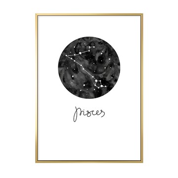 雙魚座 Pisces 星座掛畫  42 x 59.4cm  金色