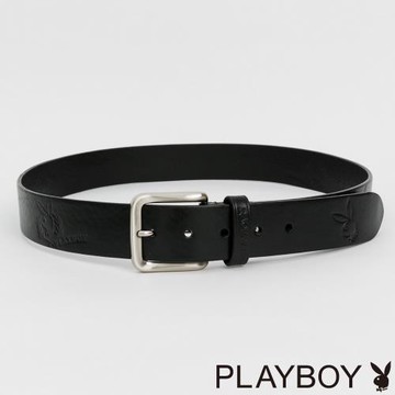 PLAYBOY - 兔頭烙印皮帶  皮帶系列 - 黑色