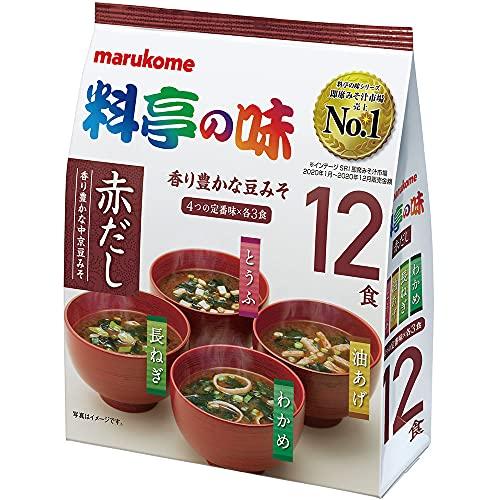 マルコメ お徳用 料亭の味 赤だし 即席味噌汁 12食×12袋