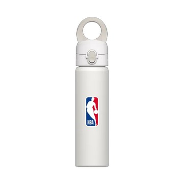 磁吸水壺 AquaStand 不鏽鋼 700cc - 附吸管 白 - NBA - Logo-NBA Logoman - Center