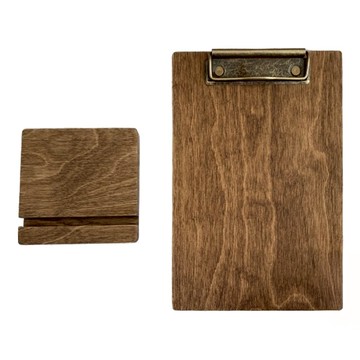 ClipboardProject 英格蘭木質菜單板夾 + 底座  1套  A5