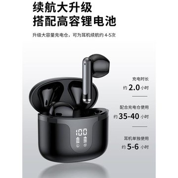 (免運)藍牙耳機半入耳式2026新款高音質顯示電量長續航高音質男女運動